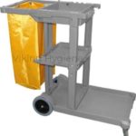Janitor Cart – Grey With Yellow Vinyl Bag – 5210007
