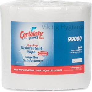 Certainty® One-Step Disinfectant Wipes, 800 Sheets/Roll, 2 Rolls/Box